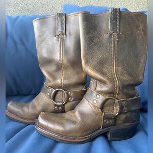 Frye 12R Harness Boots Size 6.5 (Smoke Old Town Color) Orig $498